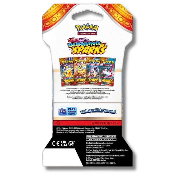 Surging Sparks Pokemon Sleeved Booster Pack