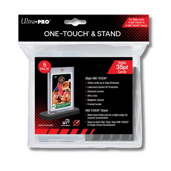 Ultra PRO’s ONE-TOUCH 35pt Magnetic Card Holders and Display Stands - 5 Pack